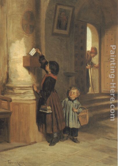 Lettre Au Bon Dieu painting - Theophile-Emmanuel Duverger Lettre Au Bon Dieu art painting